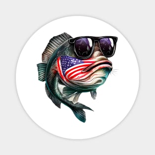 Cool American Bass Fish #2 Magnet